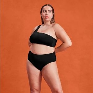 Girlfriend Collective One Shoulder Bikini Top